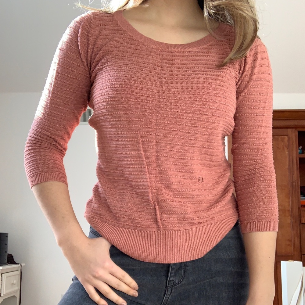 Coral patterned sweater
